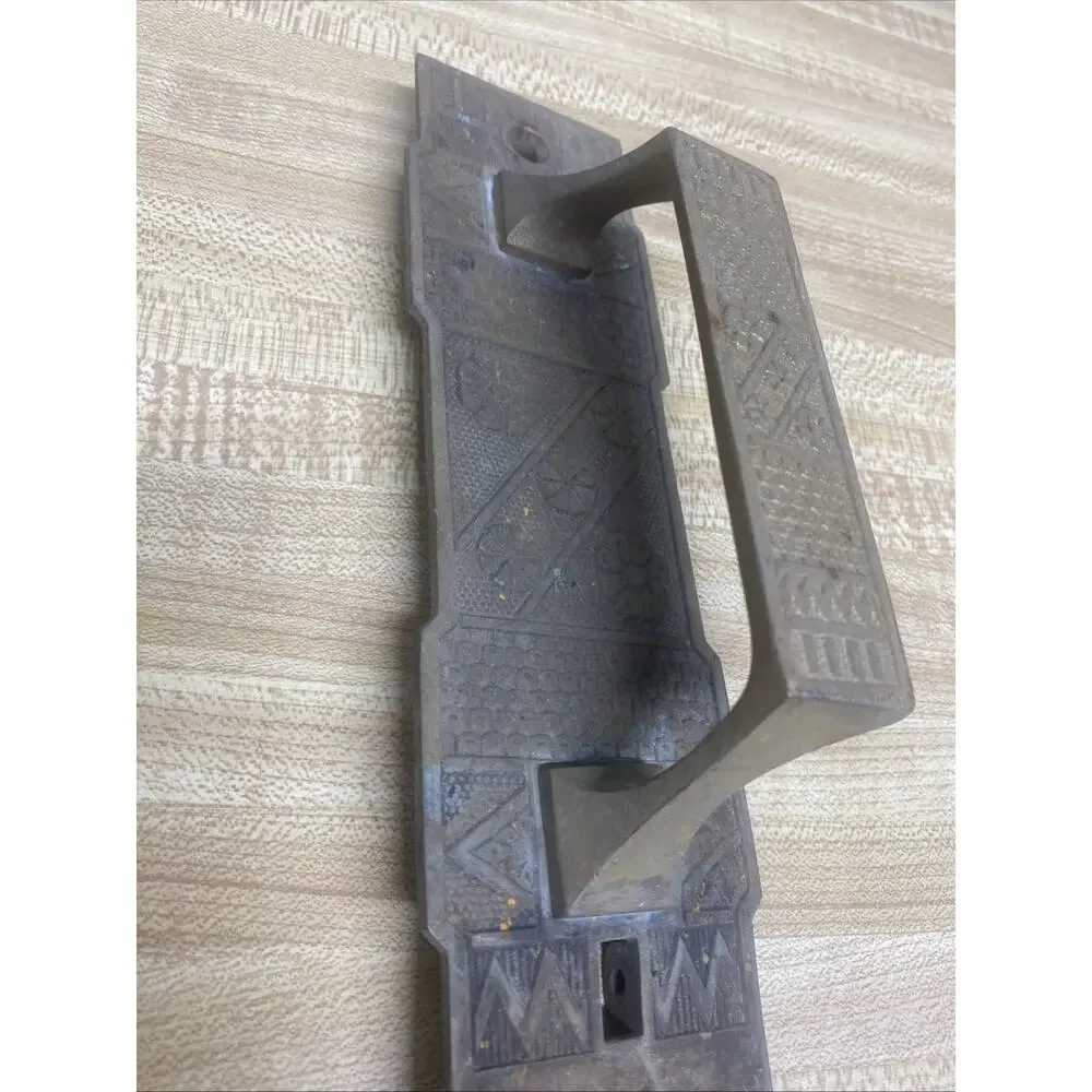 Antique Bronze (? Iron) Aesthetic 12.375 in. Door Pull Intricate Ornate Design